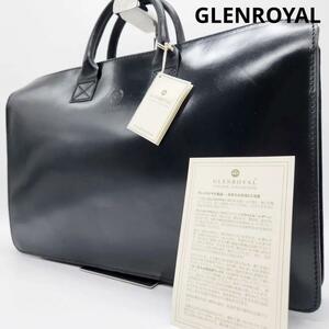1 jpy [ high class ] Glenn Royal briefcase light weight men's all leather black GLENROYAL business bag bag type pushed . Scotland made 