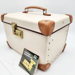 1 jpy [ beautiful goods * present ] glove Toro ta- Safari vaniti case ivory natural GLOBE-TROTTER vanity bag men's lady's 