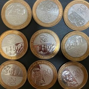 20ペソ　大型　バイメタル　硬貨