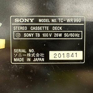 □t2633 ジャンク★SONY TC-WR990 ソニー カセットデッキ ①の画像8