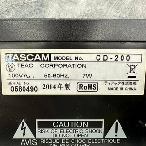 □t2617 現状品★TASCAM タスカム CD-200 CDプレイヤー 2014年製の画像8