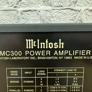 □t2710 中古品★  Mcintosh マッキントッシュ MC300 パワーアンプ 【ヤマトボックスチャーター便/法人様のみ利用可能】の画像6