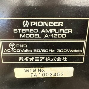 □t2723 現状品★Pioneer パイオニア A-120D ステレオアンプの画像7