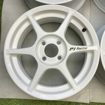 【0037】★中古美品★程度良好★P.1 Racing　15インチ　15×5.5JJ　ET42　PCD100　4穴　ハブ径73　アルミホイール4本_画像4