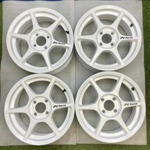 【0037】★中古美品★程度良好★P.1 Racing　15インチ　15×5.5JJ　ET42　PCD100　4穴　ハブ径73　アルミホイール4本_画像1