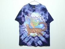 90's ピューマ クーガー ジャガー 上質！ タイダイ Tシャツ XL　/liquidblue/ヒョウ柄/ビンテージ_画像1