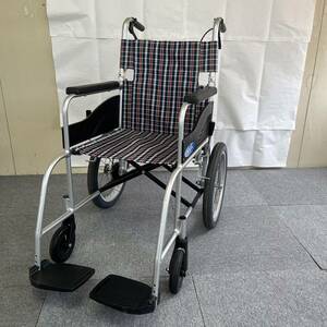 【中古車椅子】美品!! 日進医療器 介助式車いす NEO-2 ノーパンクタイヤ 介護用品 移動《洗浄・消毒済み》