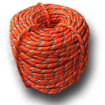 新入荷 高強度 高品質 耐摩耗性 屋外緊急ロープ クライミングロープ30m 直径9mm オレンジ_画像1