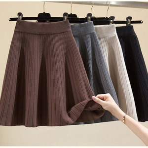  new arrival skirt lady's beautiful . Silhouette autumn winter knitted material waist rubber ivory 