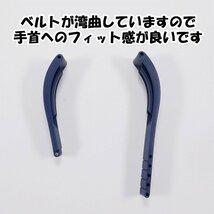 ロレックス用 互換ラバーベルト オイスターフレックスタイプＢ ネイビー 幅20mm_画像4