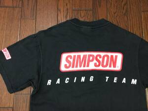 SIMPSON RACING TEAM シンプソン レーシング チーム Tシャツ S 黒 ブラック 検索 ヘルメット バイク モーターサイクル