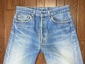 USA製 90s リーバイス Levi’ｓ 赤文字 501 ひげ落ち ブルー ジーンズ w34 デニム パンツ ジーパン ナイロンフット ９０年代 アメリカ製