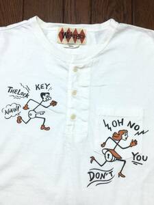 グラッドハンド GLAD HAND ウィアード Weirdo ヘンリーネック 鍵 鍵穴 エロ プリント ポケット Tシャツ S ロック LOCK