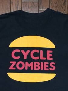 サイクルゾンビーズ CYCLE ZOMBIES ハンバーガー Tシャツ L 黒 ブラック CZ バイカー