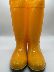  free shipping yellow color 27cm oil resistant safety boots steel made . core entering PVC safety boots long type new goods 1 pair yellow 