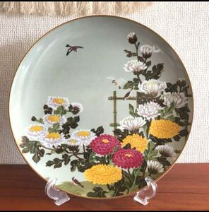 フランクリンポーセリン　花鳥12ヶ月　大皿 飾り皿 