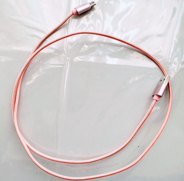 USB 充電ケーブル ピンク