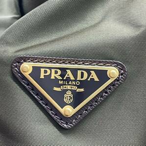 ⑧BN38-1● PRADA プラダ テスートナイロン クロスボディ ショルダーバッグ 斜め掛け カーキ 三角ロゴプレート 欠品有りの画像3