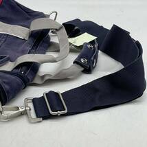 ★BN87●TOMMY HILFIGER トミーヒルフィガー ボストンバッグ ショルダーバッグ 2way 肩掛けバッグ 斜め掛け キャンバス コットン ネイビー_画像10