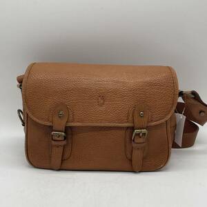 ⑥BN265*RALPH LAUREN Ralph Lauren shoulder bag all leather flap mesenja- brown group 