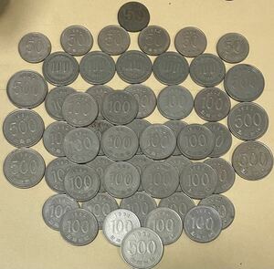 韓国コインまとめ　50ウォン　100ウォン　500ウォン　外国コイン　まとめ　韓国　古銭　外国銭　海外コイン　アンティーク　約0.28kg