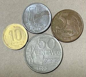 Бразилия 50 Centerbo 10 Center BO 5 Центр Boos Другие бразильские монет