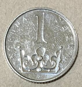 チェコ　1コルナ　2006年　外国コイン　チェコ共和国　外国銭　コルナ　チェココイン