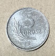 ポーランド　5グロシュ　1971年　外国コイン　ポーランドコイン　古銭　外国銭　海外コイン_画像1
