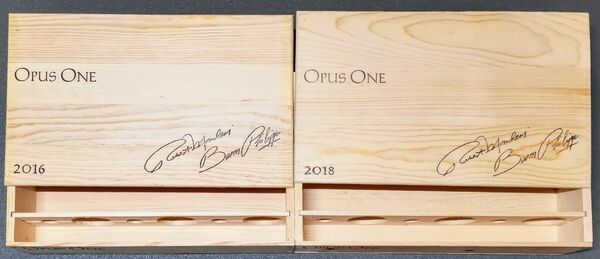カルフォルニア ナパバレー高級ワイン木箱6入/２、2016'/2018’OpusONE /オーパスワン　ウッドケース　レア品　美品