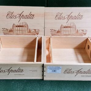 チリ高級プレミアムワイン木箱２、2012’Clos Apalta/クロ アパルタ　３入ヴィテージウッドケース　レア品　美品