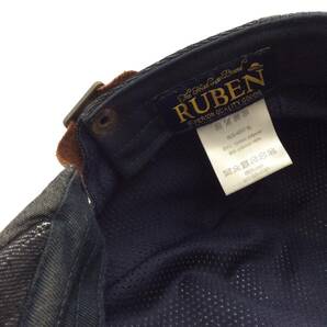 #3700 Ruben ルーベン ハンチング メンズ 2点まとめ ブルー ブラック XL パッチワーク バイカラー 切り替え 中古 現状品の画像6