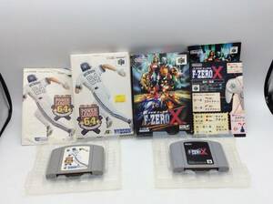 #3723 F-ZEROX パワーリーグ 64 ゲーム ソフト 2本セット 任天堂 Nintendo 詳細不明 現状品