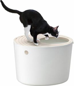  Iris o-yama cat toilet body on cat toilet ( stone chip .. not ) white regular size 