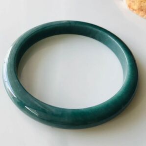 [B310-093] ジェイド　JADE ヒスイ　バングル　天然石　グアテマラ産　ブルーグリーーン　57.8mm