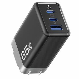 PD 充電器 65w [業界超軽量超小型] type-c usb 三台同時充電 急速充電器 超低温 GaNIII技術