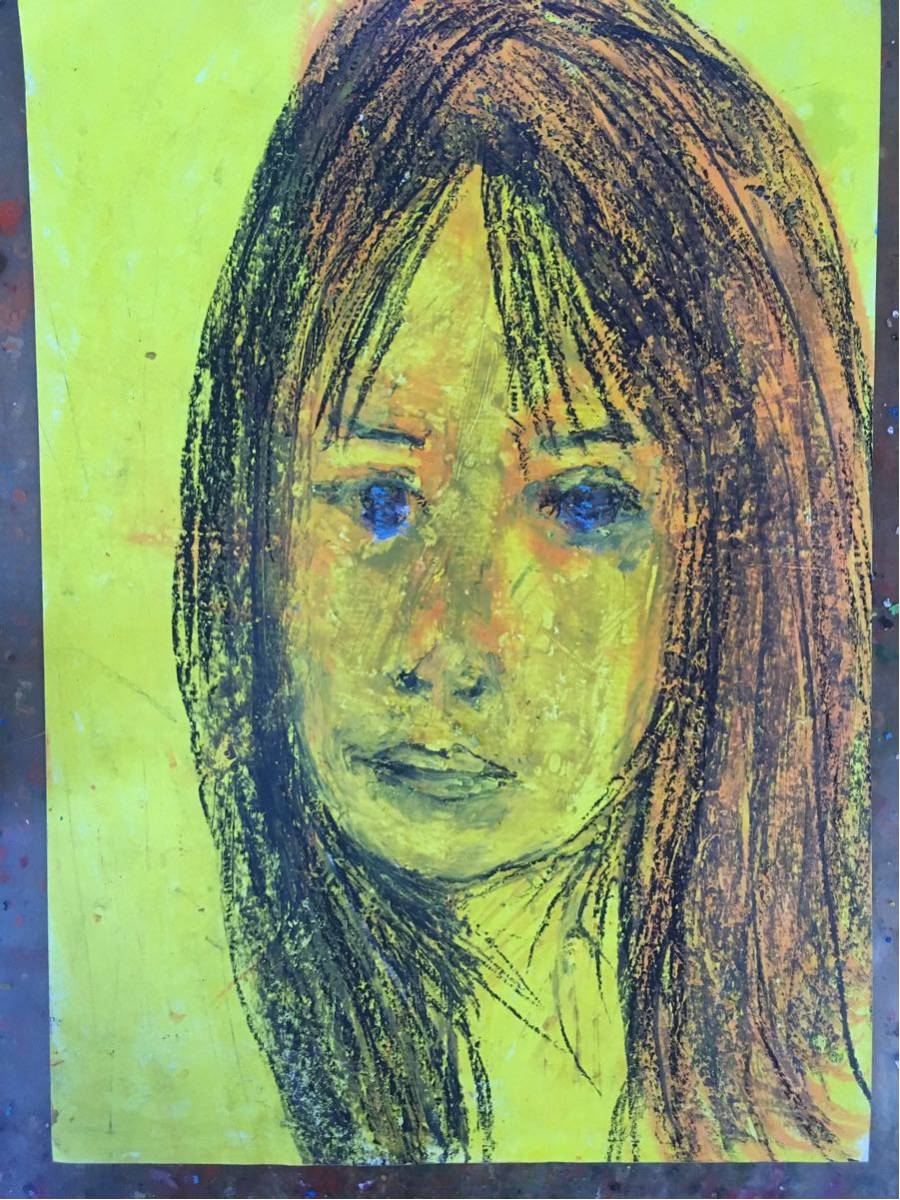 Artista hiro c amor original del corazón, cuadro, pintura al óleo, retrato