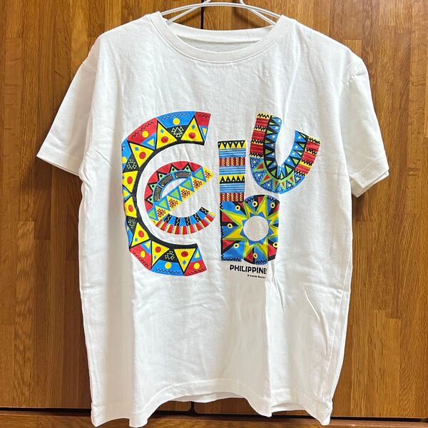 【夏服】islands 半袖 白 Tシャツ Mサイズ ロゴ プリント ホワイト プリントTシャツ