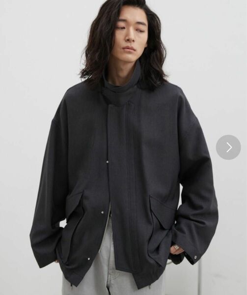 WYM LIDNM LIGHT WEIGHT WIDE FLIGHT BLOUSON チャコール ブルゾン