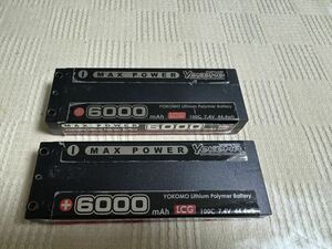 ヨコモ　リポバッテリー　6000mAh 2本　中古品