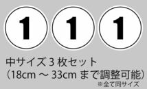 ★ゼッケン★ ベースステッカー（丸） 中サイズ3枚セット　※調整可(0)_画像1