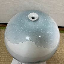 藤井朱明　日展作家　伝統工芸作家　特大花瓶　花入　壺　略歴付_画像2