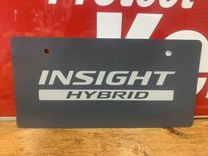 ホンダ HONDA インサイト INSIGHT ハイブリッド ナンバープレート 展示用 ディーラー 純正 非売品 プレート 化粧プレート 