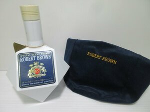 キリンシーグラム ロバートブラウン 白 陶器 ROBERT BROWN 750ml/1178g 43% 国産ウイスキー 未開栓 古酒 発送先広島県限定 巾着付き/B36882