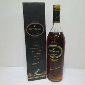 ヘネシー ブラスドール スリムボトル Hennessy BRAS D'OR 700ml 40% コニャックブランデー 未開栓 古酒 箱付き/B36862の画像1