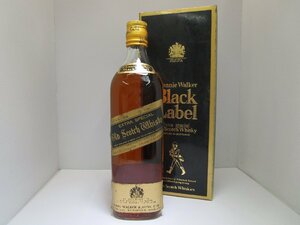 ジョニーウォーカ― ブラックラベル 金キャップ 750ml 43% Johnnie Walker Black スコッチウイスキー 特級 従価 未開栓 古酒 箱付/B35349