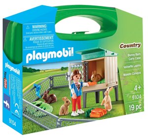  prompt decision! new goods PLAYMOBIL Play Mobil Carry case set 9104 rabbit small shop 