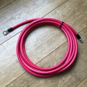 AWG8 8SQ Cable Hitachi Electric Wire UL1283 ПВХ проволоки 3,1 м. Красный 600 В 105 ℃ с круглой клеммой для соединения батареи 80А