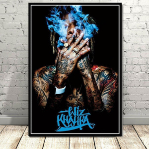  C1928 ウィズ・カリファ Wiz Khalifa ヒップホップ ラップ キャンバスアートポスター 50×70cm イラストインテリア 雑貨 海外製 枠なし D