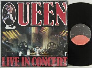 ◆QUEEN【LIVE IN CONCERT】ELEKTRA 60343-1◆ニュージーランド盤LP独自カバー