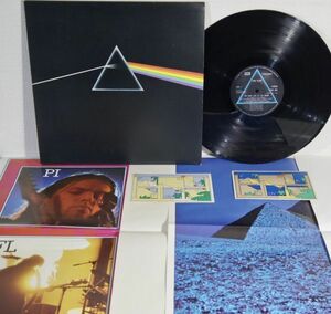 ●PINK FLOYD【DARK SIDE OF THE MOON(狂気)】UK英国盤LP●ポスター2種+カード2種付 マト:5